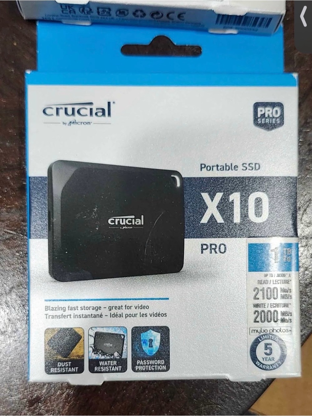 Crucial X10 Pro Portable SSD NEW! Sealed sandisk samsung photo video phone